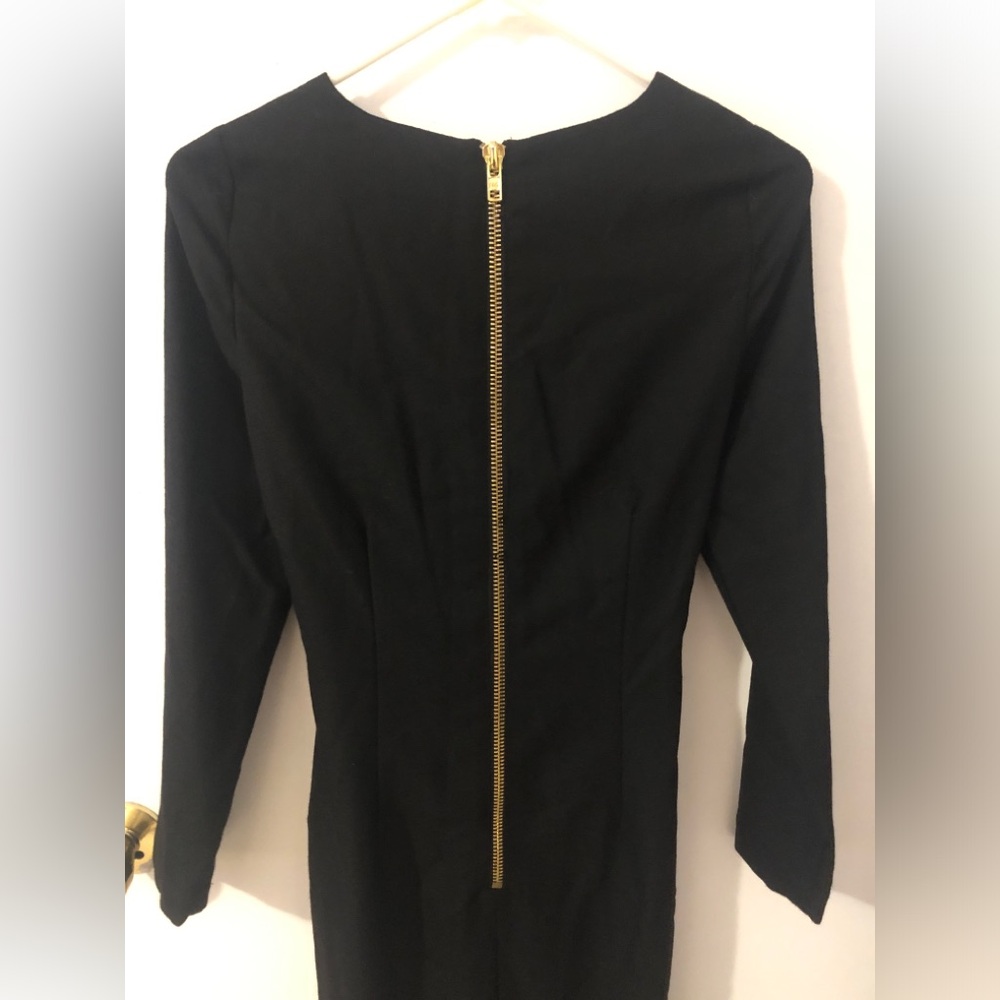 NWT L' Ecole Des Femmes Jane Bondage Black Dress size 2 wool blend - Picture 8 of 11